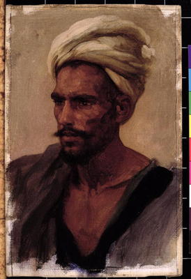 Male figure with a Turban, 1865 (oil on canvas) de Frederic Leighton