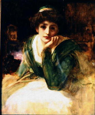 Oil study for Desdemona, c.1889 (oil on canvas) de Frederic Leighton