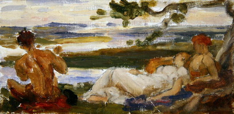 Sketch for 'The Idyll' (oil on canvas) de Frederic Leighton
