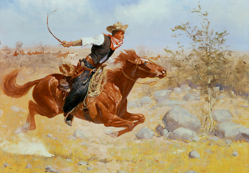Galloping Horseman de Frederic Remington