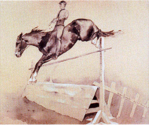 Jump (soldier with horse) de Frederic Remington