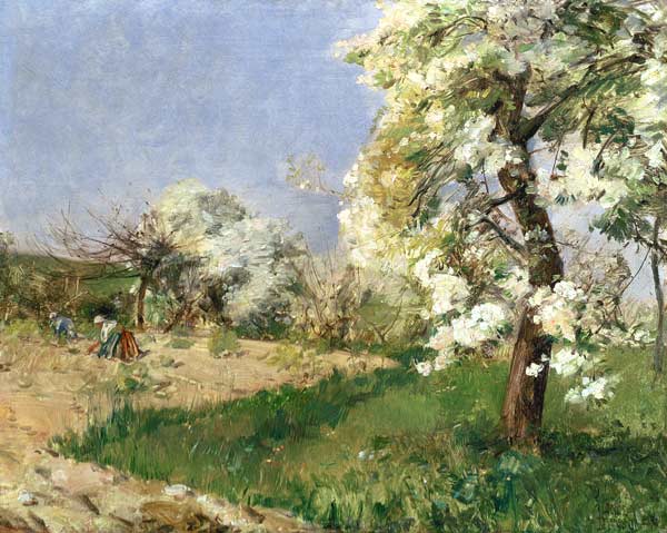 Pear Blossoms, Villiers-de-Bel de Frederick Childe Hassam