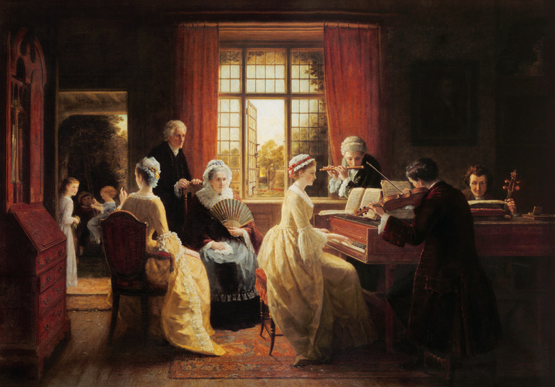 Family music in the vicarage. de Frederick Daniel Hardy