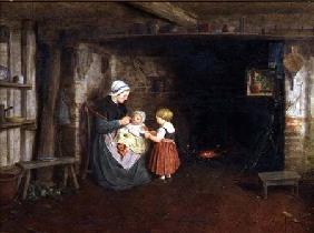 Expectation: Interior of a Cottage with a Mother and Children