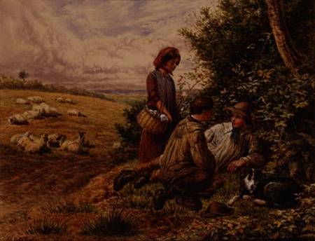 Landscape with Shepherd Boy de Frederick G. Harris