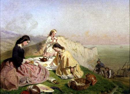 The Picnic on a Clifftop de Frederick James Shields