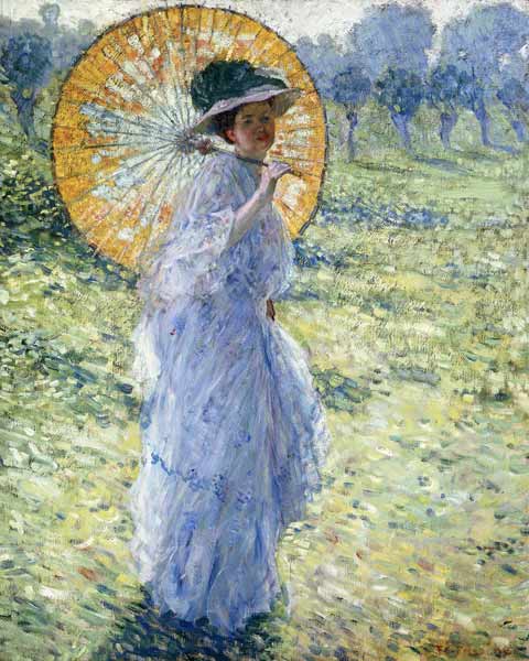 Woman with a Parasol de Frederick Karl Frieseke