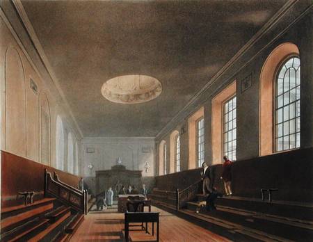 The School Room of St. Paul's, from Ackermann's 'History of the St. Paul's School', part of 'History de Frederick Mackenzie