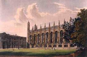 South Side of King's College Chapel, Cambridge, from 'The History of Cambridge', engraved by Daniel