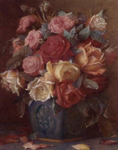 Roses in a Vase de Frederick R. Spencer