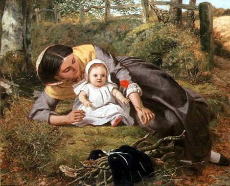 Mother and Child with a poppy de Frederick Richard Pickersgill