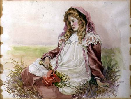 Girl with Poppies de Frederick S. Lewis
