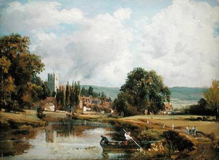 Aylesford, Kent, from the River Medway de Frederick Waters Watts
