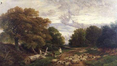 Lane near Ripley, Surrey de Frederick William Hulme