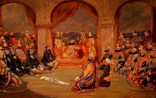 Durbar at Udaipur, Rajasthan de Frederick Christian Jnr. Lewis