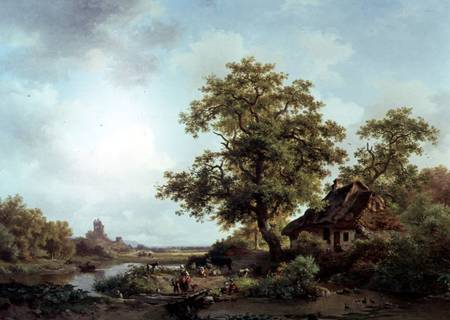 A Wooded Landscape de Frederik Marianus Kruseman