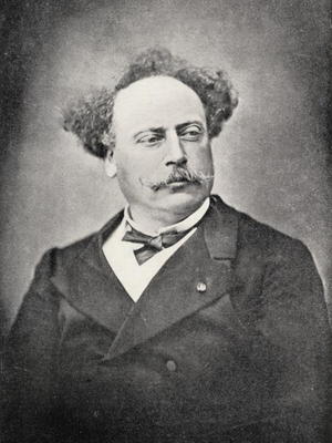 Alexandre Dumas Fils (1824-95) (b/w photo) de French Photographer, (19th century)