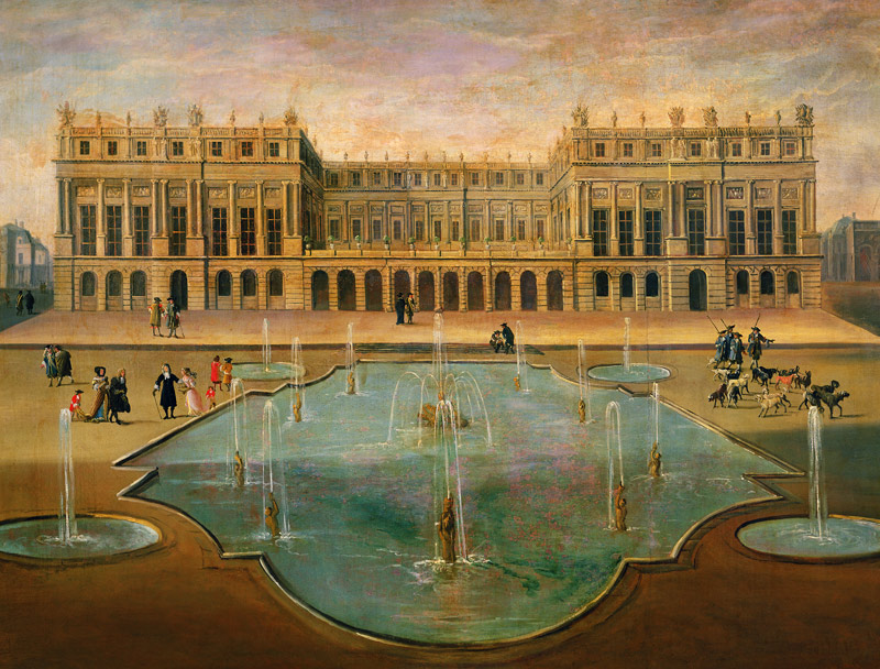 Chateau de Versailles from the Garden Side de French School