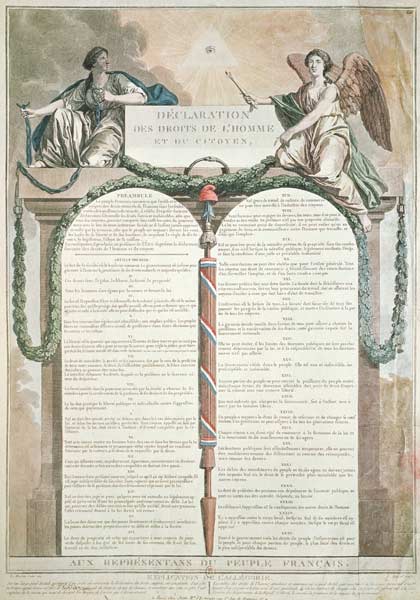 Declaration of the Rights of Man, 10th August de French School