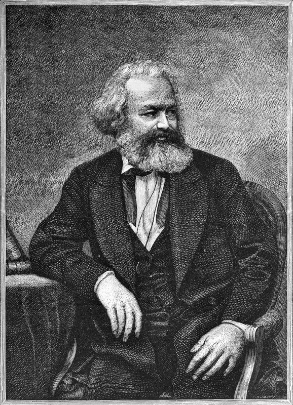 Portrait of Karl Marx (1818-83) 1857 de French School