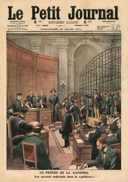 Trial of the Camorra, illustration from ''Le Petit Journal'', supplement illustre, 26th March 1911 de French School