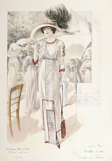 A town dress, from ''Les Grandes Modes de Paris'' () de French School