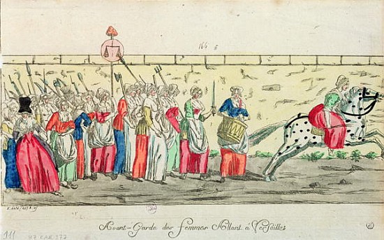 Advanced guard of the women going to Versailles on 5th October 1789 de French School