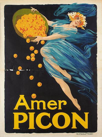 Advertising poster for aperitif Amer Picon de French School