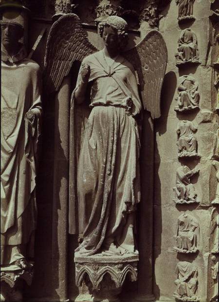 The Angel with a Smile, jamb figure from the west portal de French School