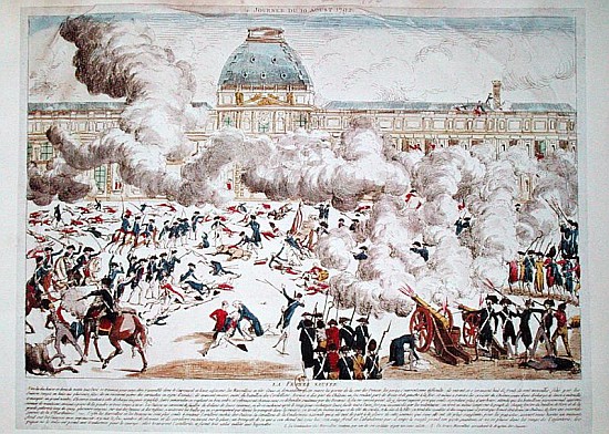 Attack on the Tuileries, 10th August 1792 de French School