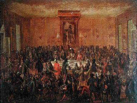 Banquet Given in Honour of Louis XIV (1638-1715) by the Corps Municipal at the Hotel-de-Ville de French School