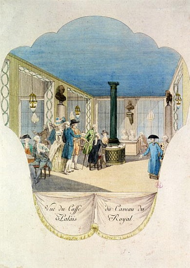 Cafe in the cellar of the Palais-Royal de French School