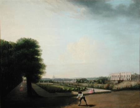 The Construction of the Place Louis XV from the Garden of the Hotel de Resnel de French School