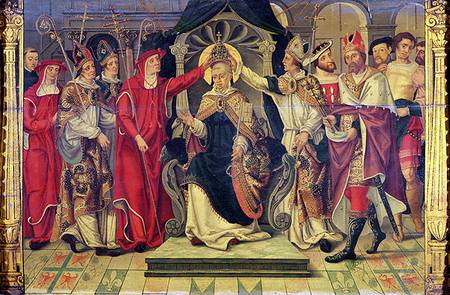 Coronation of Pope Celestine V (c.1215-96) de French School