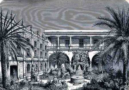 The Court of the Mexico Museum, from 'The Ancient Cities of the New World', by Claude-Joseph-Desire de French School