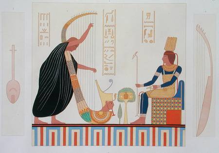 Decoration from the Room of the Harps, East Tomb, Byban el Molouk, Thebes, Volume II, plate 91 from de French School