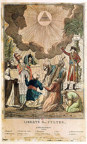 Decree Instituting the Freedom of Worship, November 1799 de French School