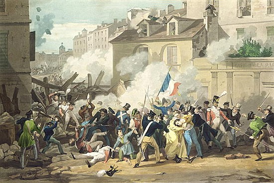Defence of a Barricade, 29th July 1830 de French School
