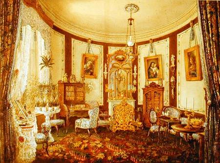 Drawing room of the Chateau de Sache de French School