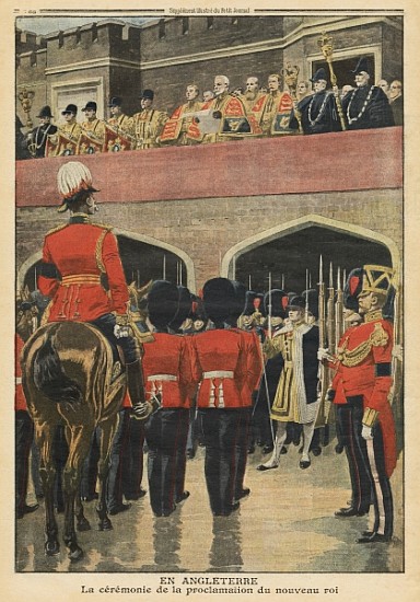 England, proclamation of the new King George V, illustration from ''Le Petit Journal'', supplement i de French School