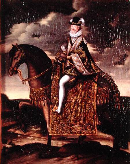 Equestrian Portrait of Henri IV (1553-1610) de French School