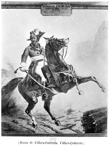 Equestrian portrait of Thomas Alexandre Dumas (1762-1806) also known as Alexandre Davy de la Paillet de French School