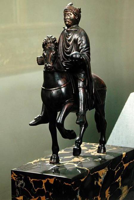 Equestrian statue of Charlemagne (747-814) de French School