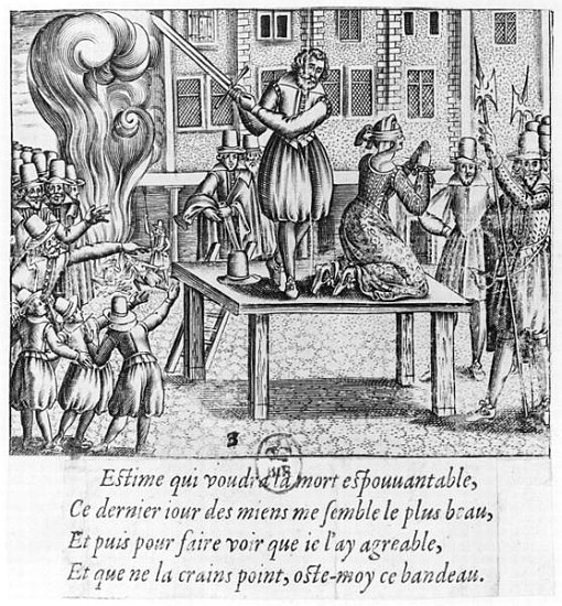 Execution of Leonora Galigai (1571-1617) on 8th July 1617 de French School