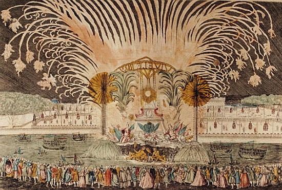 Firework Display in the Place Louis XV on the Occasion of the Dedication of the Equestrian Statue of de French School