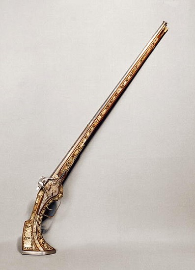 Flintlock rifle (wood & metal) de French School
