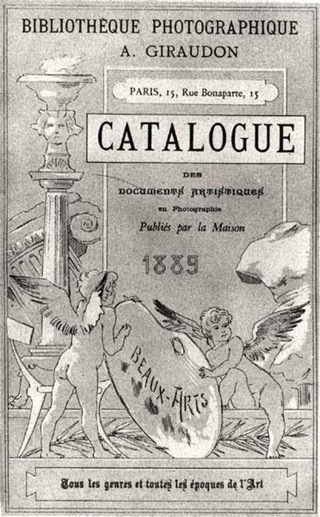 Front cover of 'Catalogue des Documents Artistiques en Photographie' published by Bibliotheque Photo de French School