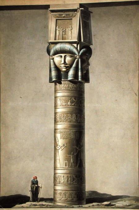 A Hathor headed pillar at Dendarah de French School