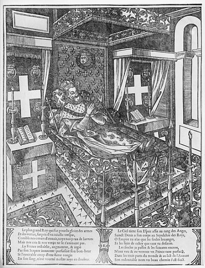 Henri IV (1553-1610) on his deathbed de French School