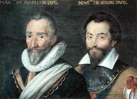 Henri de la Tour d'Auvergne (1555-1623) Duke of Bouillon and Charles de Gontaut (1562-1602) Duke of de French School